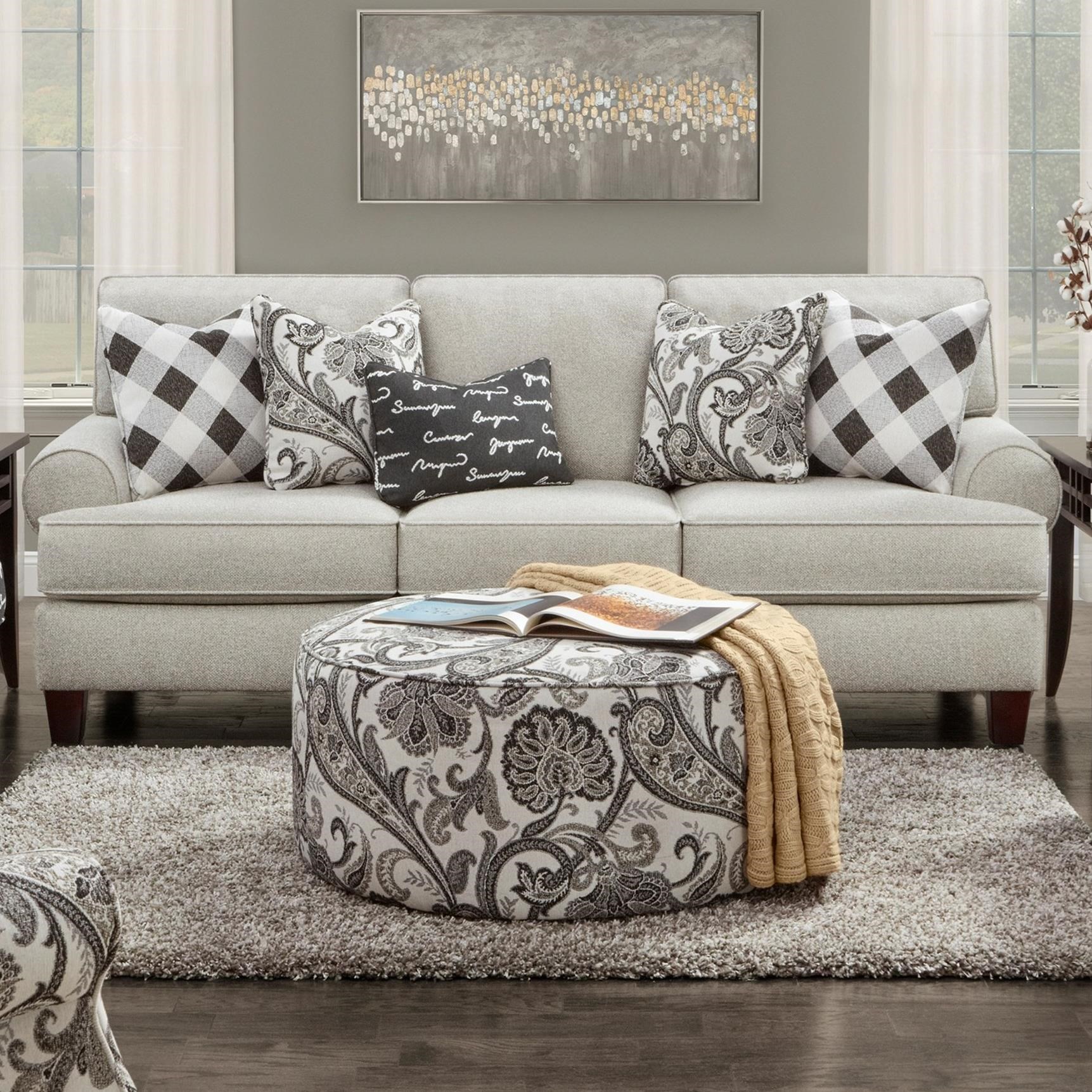 Fusion Furniture 4200KP SHADOWFAX DOVE (REVOLUTION) 4200KPSD Sofa in